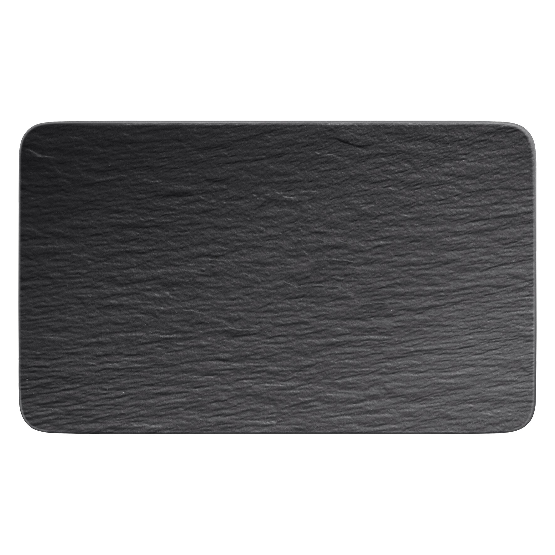 The Rock Black Shale, Teller rechteckig 280 x 169 mm schwarz