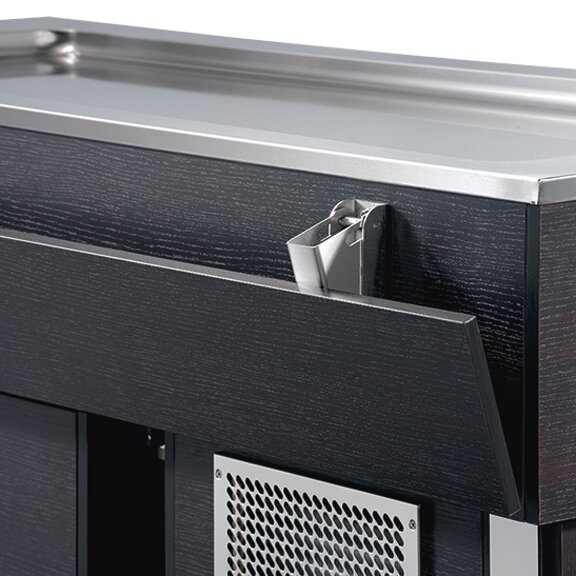 Tablettrutsche Wenge kopfseitig für Büfetts außer Umluftkühlung