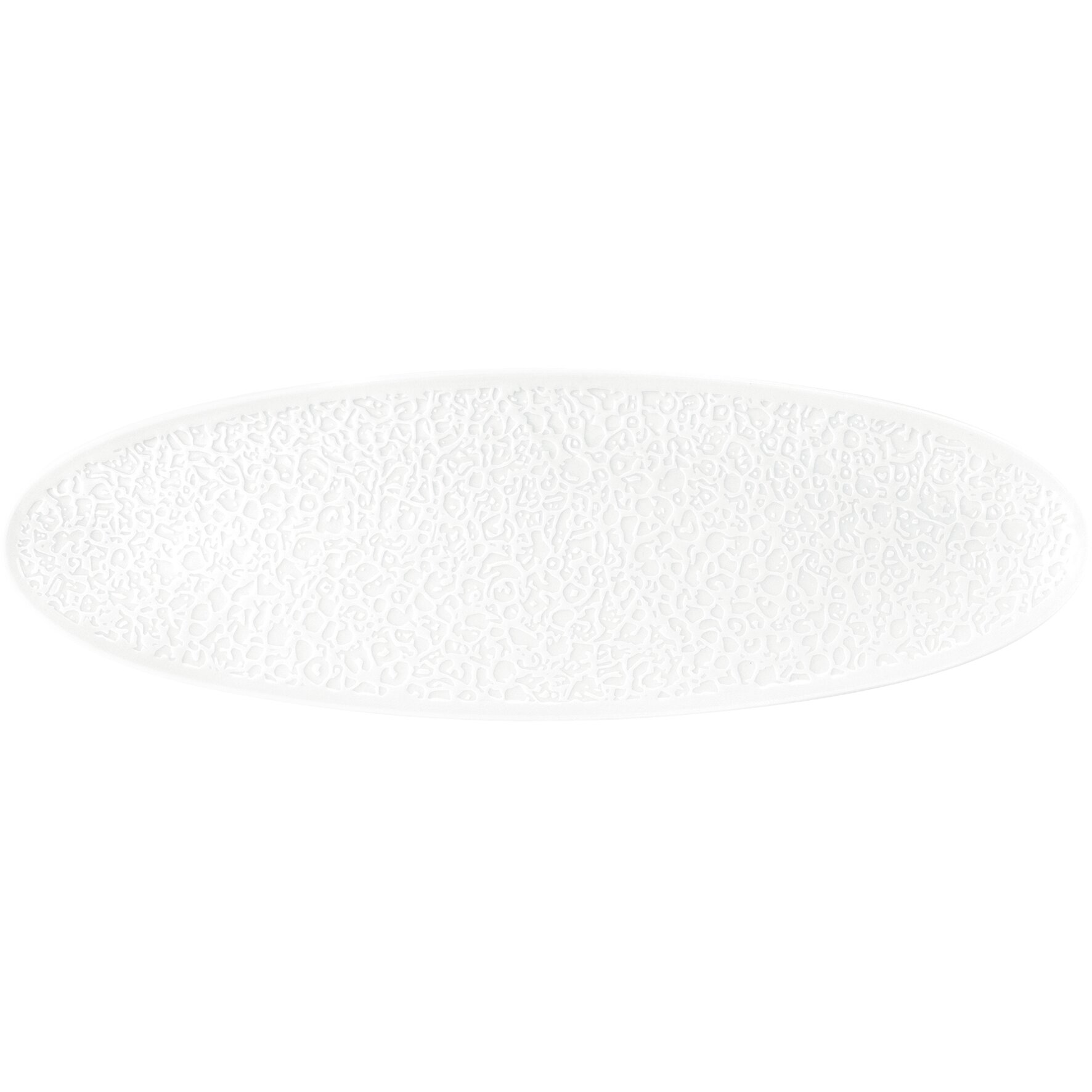 Nori, Coupplatte 443 x 144 mm Vollrelief weiß