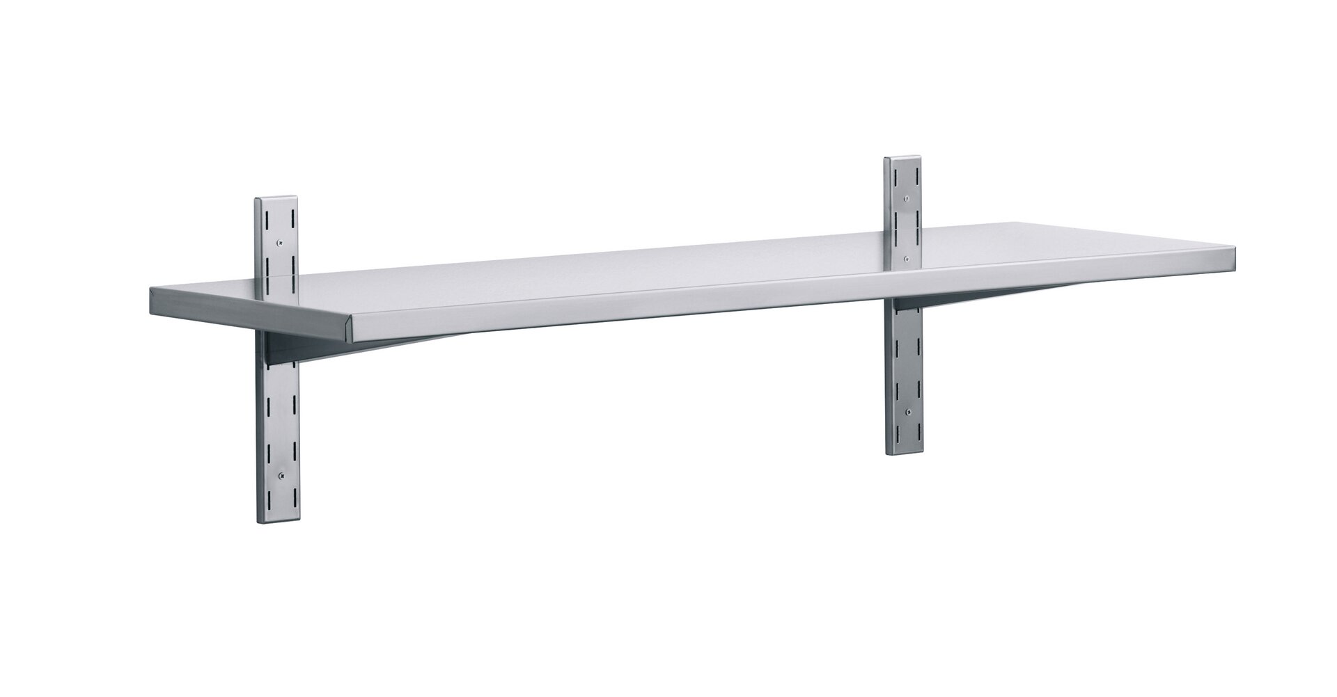 1 Wandbord mit Wandkonsolen 20 mm Aufkantung 2000 x 300 x 350 mm